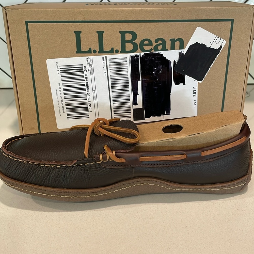 Brand new L. L. Bean Hand seen slipper,  flannel lined.